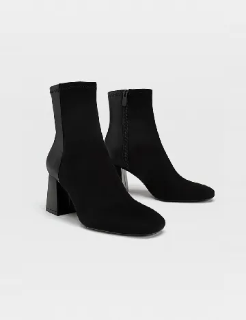 Botine Stradivarius, negru Negru