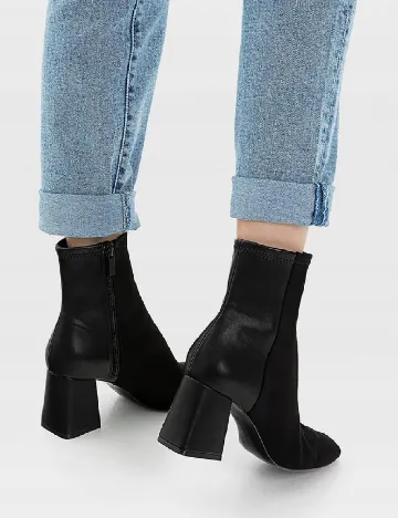 Botine Stradivarius, negru Negru