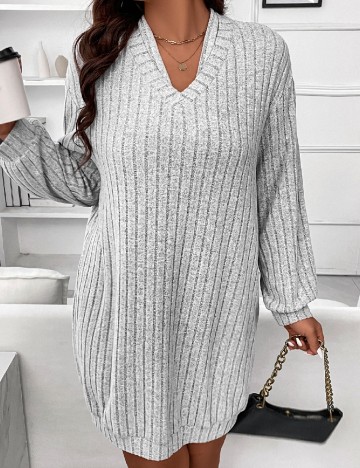 Rochie scurta SHEIN CURVE, gri