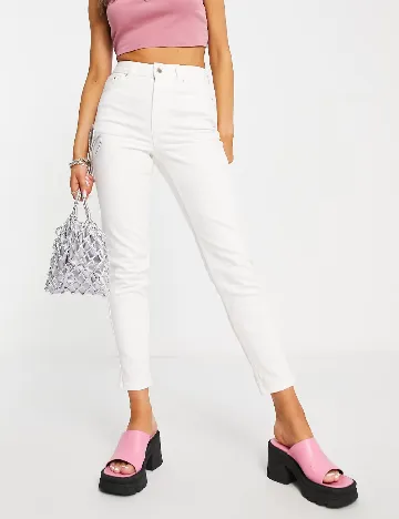 Blugi Top Shop, alb Alb
