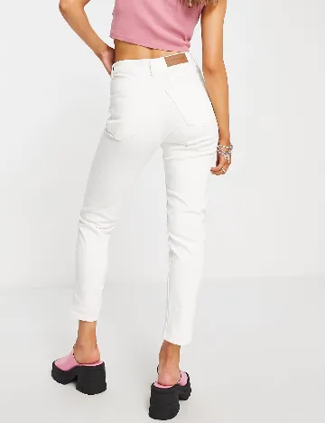 Blugi Top Shop, alb Alb