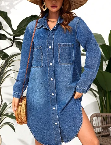 Rochie scurta SHEIN, albastru Albastru