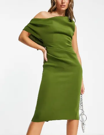Rochie medie ASOS, verde Verde