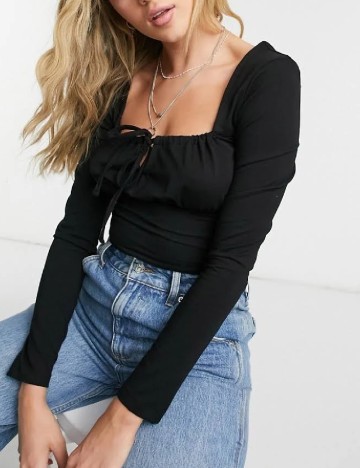 Top ASOS, negru