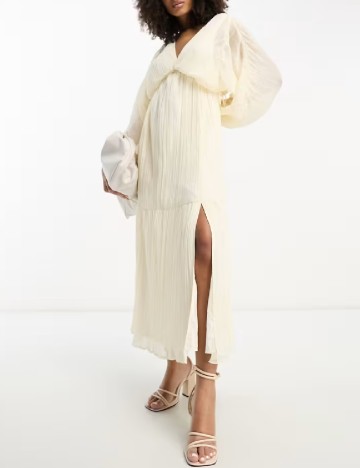 Rochie lunga ASOS, crem