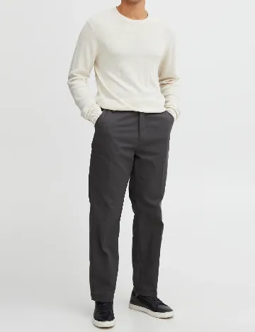 Pantaloni !Solid, gri Gri