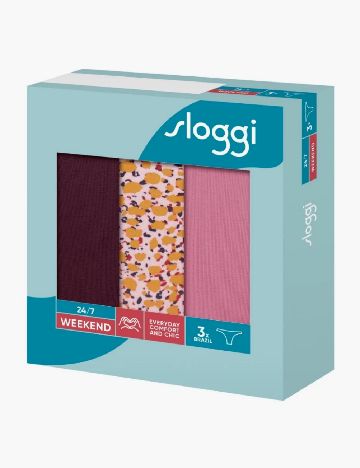 Set chiloti 3 perechi Sloggi by Triumph, mix culori