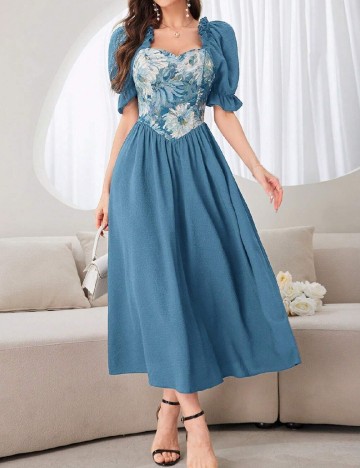 Rochie lunga SHEIN, albastru deschis