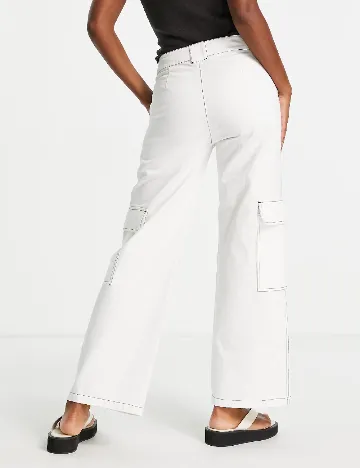 Pantaloni ASOS, ecru Alb