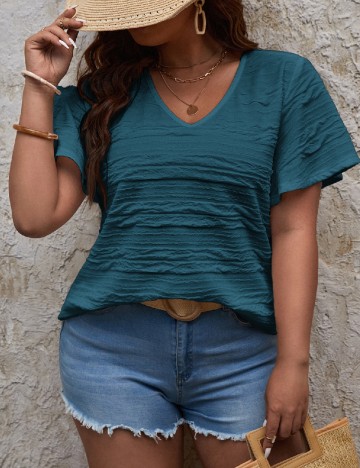 Bluza SHEIN CURVE, albastru