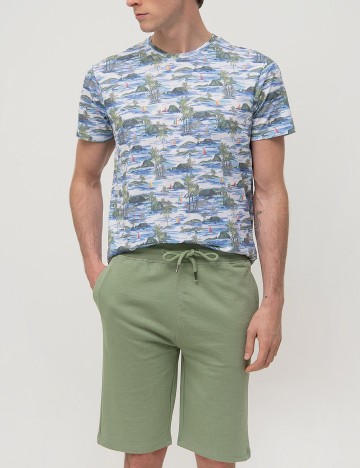 Pantaloni scurti !Solid, verde