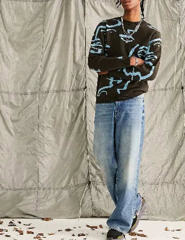 Pulover ASOS, maro/albastru Maro