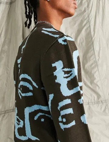 Pulover ASOS, maro/albastru Maro