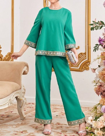 Compleu Shein Kids, verde deschis