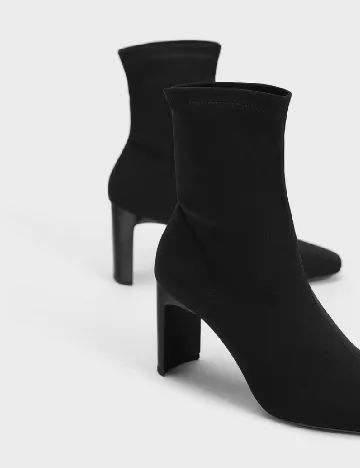 Botine Bershka, negru Negru