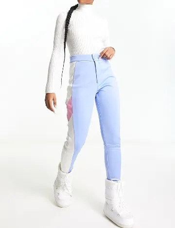 Pantaloni de ski Threadbare, bleu Albastru