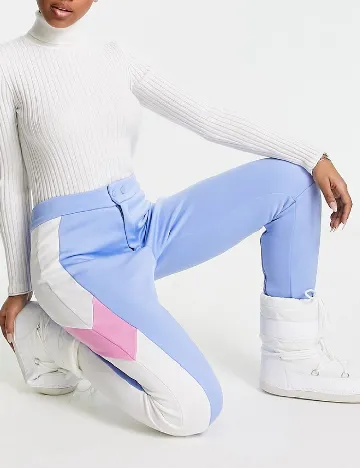 Pantaloni de ski Threadbare, bleu Albastru
