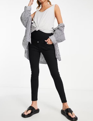Blugi Top Shop Maternity, negru