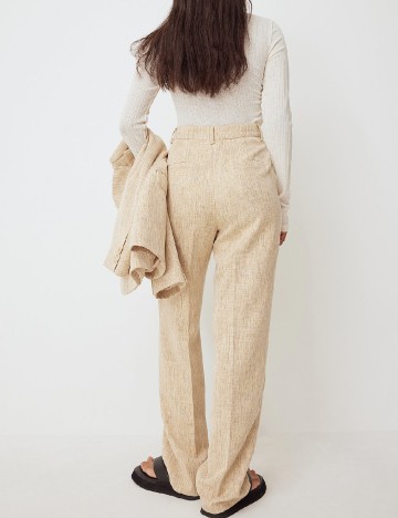 Pantaloni NA-KD, crem