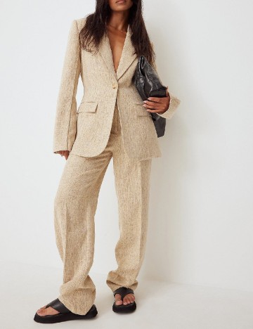 Pantaloni NA-KD, crem
