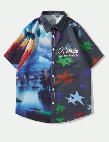 Camasa Romwe, mix culori Mix culori