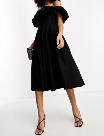 Rochie medie True Violet, negru