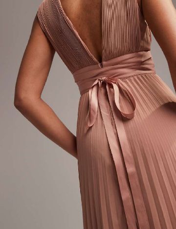 Rochie lunga ASOS, roz pudra inchis