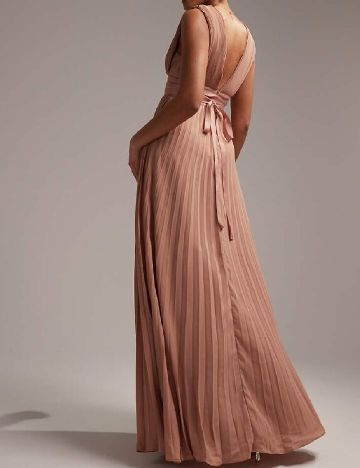 Rochie lunga ASOS, roz pudra inchis