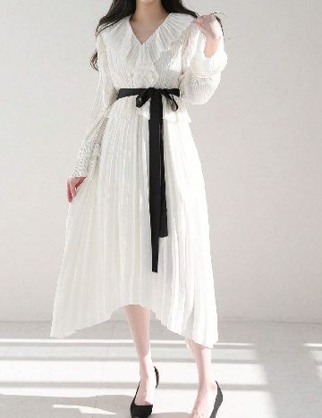 Rochie medie Dazy, alb