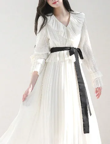 Rochie medie Dazy, alb Alb