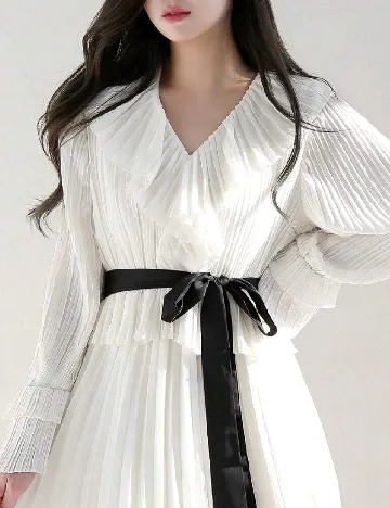 Rochie medie Dazy, alb Alb