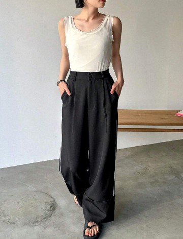 Pantaloni Friful, negru