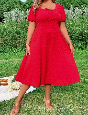 Rochie medie SHEIN CURVE, rosu