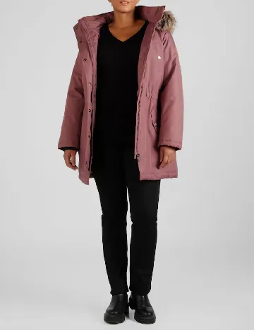 Geaca Only Carmakoma, roz pudra Roz