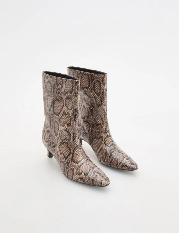 Botine Reserved, imprimeu sarpe Animal print