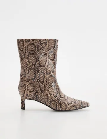 Botine Reserved, imprimeu sarpe Animal print