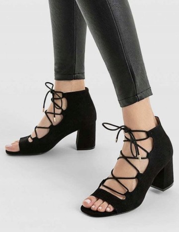 Sandale Stradivarius, negru