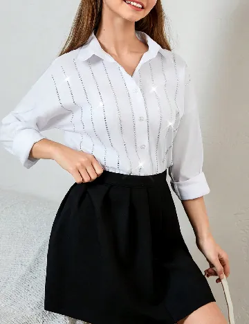 Camasa Shein Kids, alb Alb