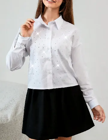 Camasa Shein Kids, alb Alb