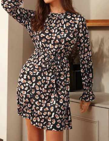 Rochie scurta SHEIN, negru/alb Negru