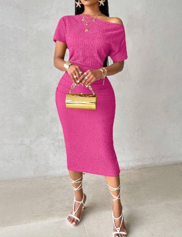 Rochie medie SHEIN, roz