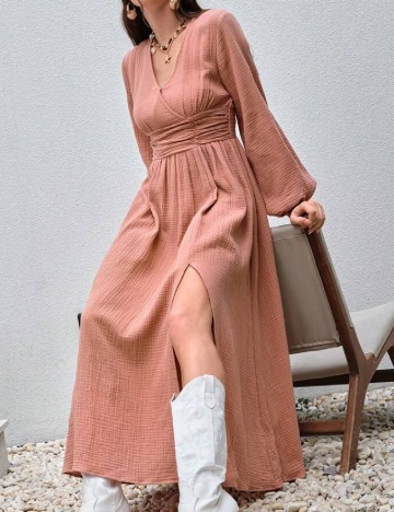 Rochie medie SHEIN, piersica