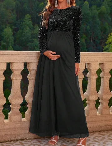 Rochie lunga SHEIN Maternity, negru