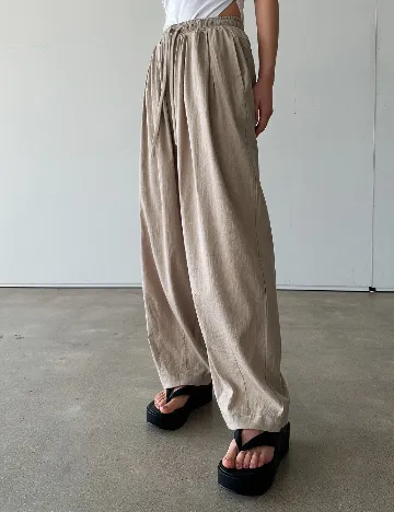 Pantaloni Dazy, crem