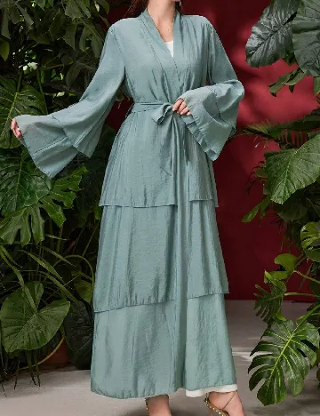 Rochie lunga SHEIN, verde deschis Verde