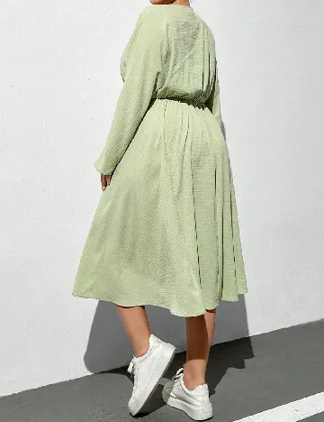 Rochie medie SHEIN CURVE, verde deschis