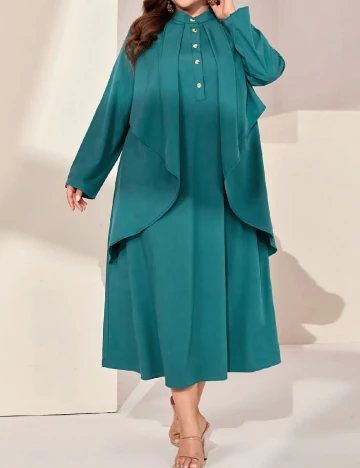 Rochie medie SHEIN CURVE, verde