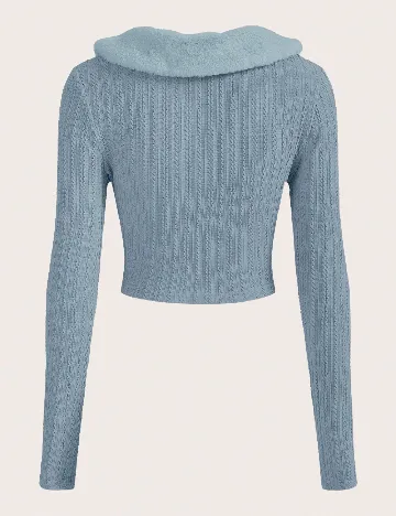 Cardigan SHEIN CURVE, albastru