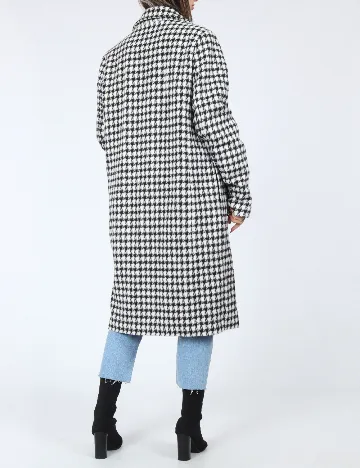 Palton Pieces, alb/negru Negru