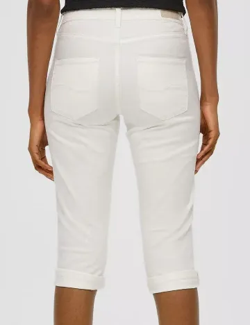 Pantaloni trei sferturi Q/S, alb Alb